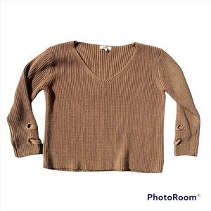 MIRACLE Loose Knit Sweater With Sleeve Detail Size M/L